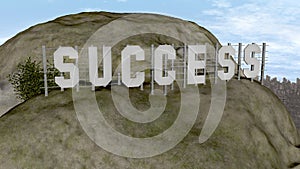 Success Hollywood sign