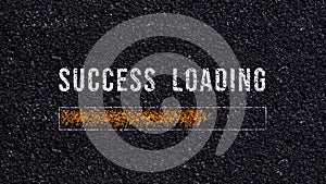 Success loading concept with hyperspace suitable for business presentation progress bar loading success