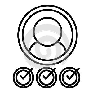 Success man icon outline vector. Business direction