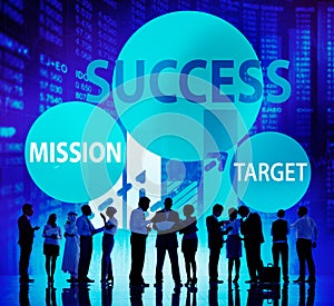 Success Mission Tarket Business Growth Planning Concept