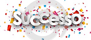 Success paper banner. photo