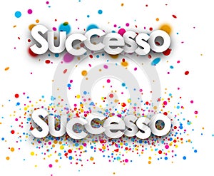 Success paper banners. photo