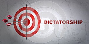 Politics concept: target and Dictatorship on wall background photo