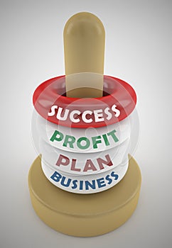 Success profit plan business concept