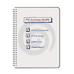 Success Recipe: List of requirements to achieve success