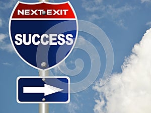 Success road sign