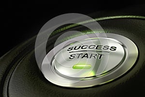 Success start button successful concept