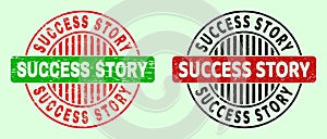 SUCCESS STORY Round Bicolour Stamp Seals - Rubber Texture