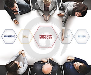 Success Training Development Geometric Forms Graphic Concept