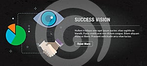 Success vision concept banner for internet