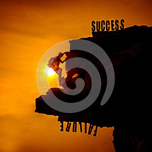Success VS Failure concept