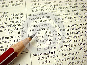 'success' word in dictionary