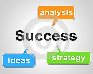 Success Words Indicates Succeed Resolution And Victors