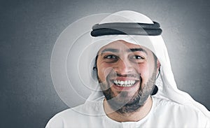 Successful arabian businessman smiling