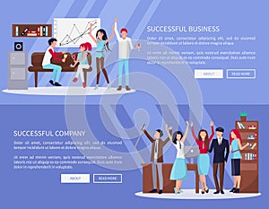 Successful Business Company Vector Illustration