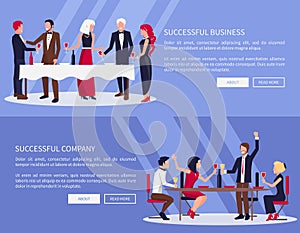 Successful Business, Company Vector Illustration