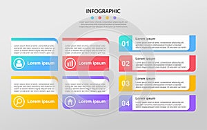 Successful business concept circle infographic template. Infographics with icons and elements