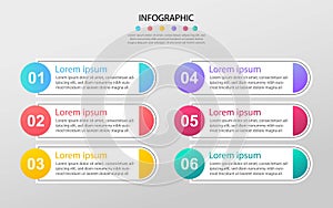 Successful business concept circle infographic template. Infographics with icons and elements