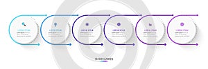 Successful business concept circle infographic template. Infographics with icons and elements