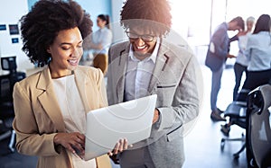 Successful business group of people at work in office