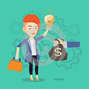 Successful business idea vector illustration.