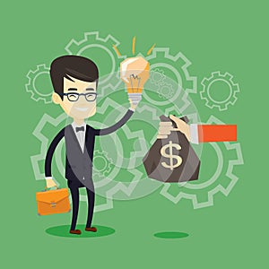 Successful business idea vector illustration.