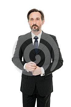 Successful business investor. Ceo concept. Reputable financial expert. Business life. Smart suit. Perfect fit. Male photo