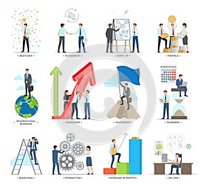 Successful Business Making Concept Vector Poster