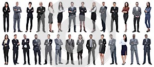 Successful business people isolated on white background