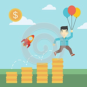 Successful business start up vector illustration.