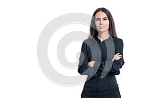 Successful business. Success of female employer. leadership. successful businesswoman isolated on white. professional