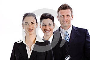 Successful business team isolated