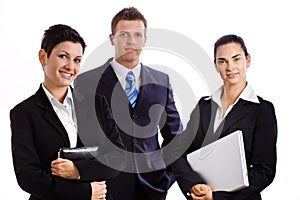 Successful business team isolated