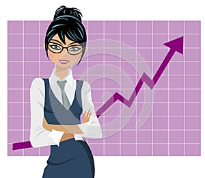 Successful Business Woman Graph