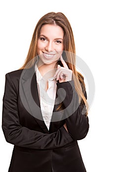 Successful business woman looking confident and smiling