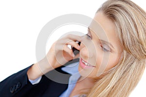 Successful business woman talking on phone