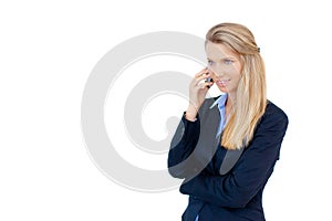 Successful business woman talking on phone