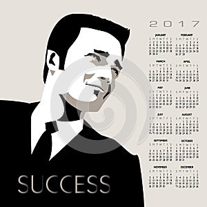 2017 successful businessman calendar