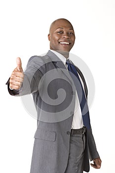 Successful Businessman giving the thumbs up sign