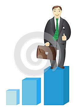 Successful businessman with stock portfolio