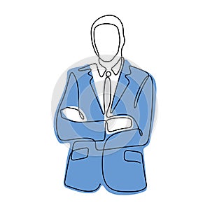 Successful businessman vector illustration