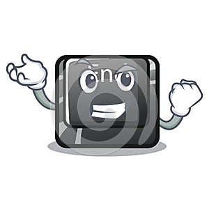 Successful button end in the shape character