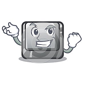 Successful button I in the character shape