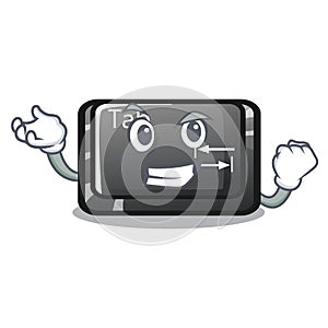 Successful button tab in the shape cartoon