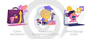 Successful career path abstract concept vector illustrations.