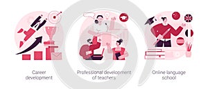 Successful career path abstract concept vector illustrations.