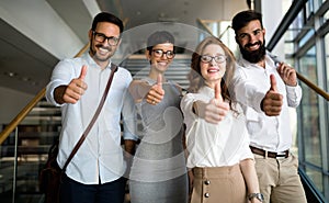 Successful company with happy workers