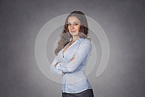 Successful confident woman looking at camera