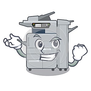 Successful copier machine isolated in the cartoon