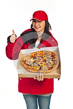 Successful delivery pizza